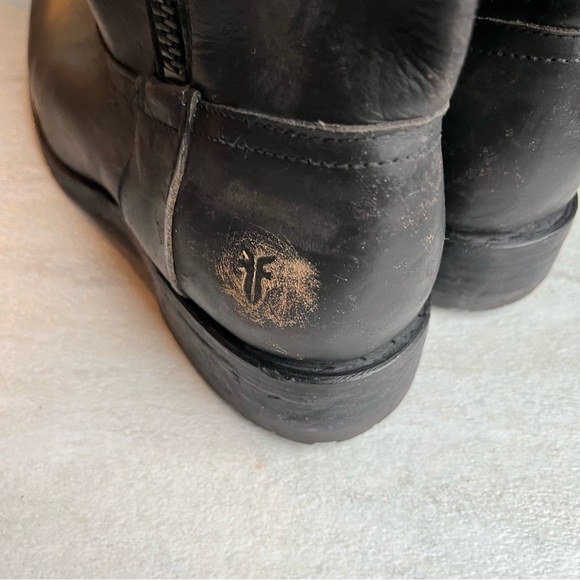 Frye Heath Distressed Moto Style Boots 76286 Size 8.5B - Picture 6 of 13